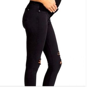 rag & bone Maternity Jeans Black Denim Skinny Legging Night Ripped NWT New 29